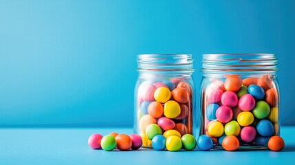 jelly beans in a glass jar