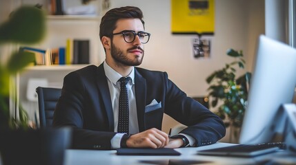 59. A young professional preparing for a marketing interview