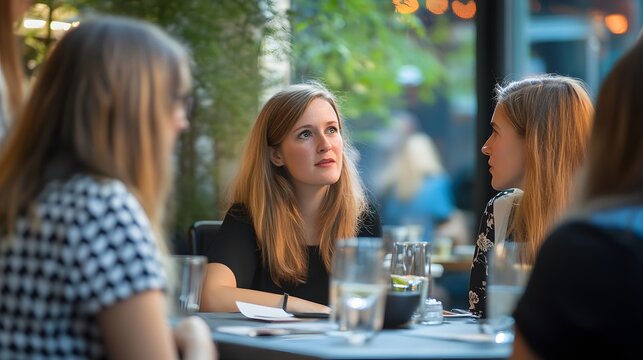 110. A lively networking event with engaging conversations