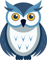 cute owl vector design on white background.