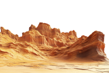 Surreal Alien Desert Landscape Featuring Glowing Rock Formations Ideal for Sci-Fi Illustrations and Creative Projects