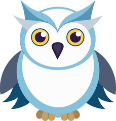 Fototapeta premium cute owl vector design on white background.