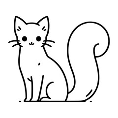 Cat line art 