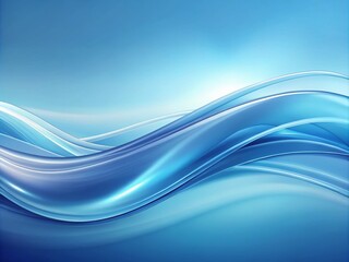 Obraz premium Soft Blue Wave Background - Abstract Design for Tranquil Spaces | Ideal for Websites and Print Media