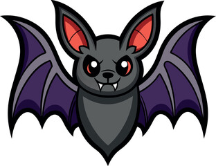 Bat vector  design one white background.