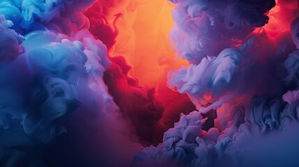 A Close-up Shot of a Abstract diversity storm, swirling cultural clouds