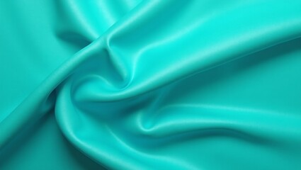 Obraz premium Vibrant teal spandex fabric with a shiny stretchy surface perfect for athletic wear