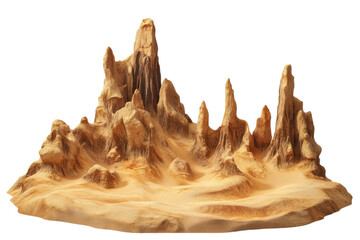Fototapeta premium Explore the Mystical Alien Desert with Unique Rock Formations Perfect for Sci-Fi Themes and Imaginative Projects
