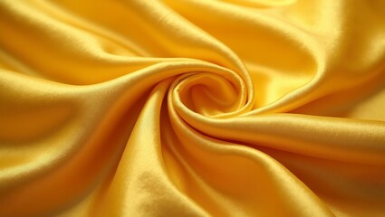 Luxurious gold taffeta fabric with structured folds