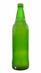 green beer bottle bottle of beer isolated on white background. This has clipping path.