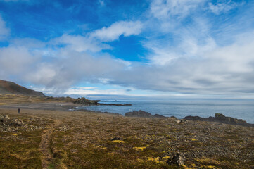 nature sceneries taken from Fauskasandur beach along the route 1 between hofn and Egilsstadir, Iceland