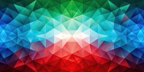 Obraz premium Abstract geometric background with red, blue, and green colors reflected