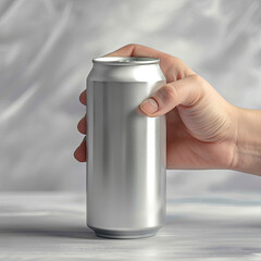 Can of Soda Mockup, high-end and customizable with realistic high-resolution rendering, ideal for branding, packaging design, and beverage presentations, AI Generative