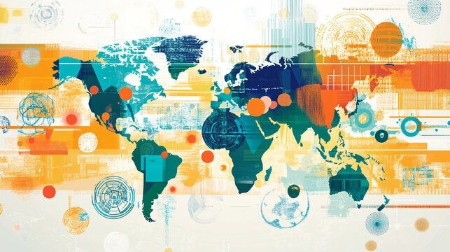 A captivating graphic representing global health challenges and solutions.