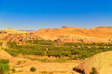 Naklejka premium The Kasbah Ait Ben Haddou in Morocco, UNESCO World Heritage Site, North Africa..
