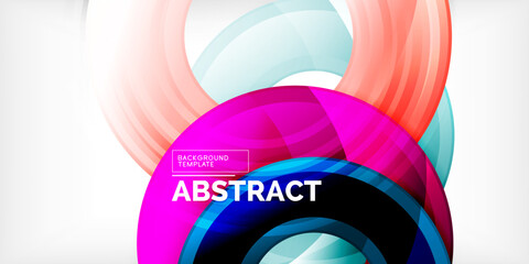 Circles, round elements, ring shapes premium background. Vector Illustration For Wallpaper, Banner, Background, Card, Book Illustration, landing page