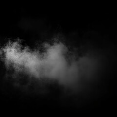fog on black background