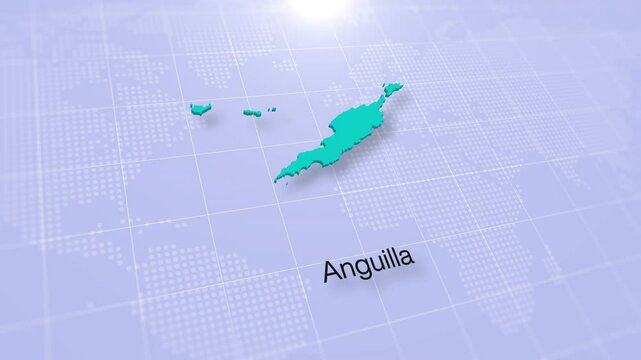 Anguilla map presentation displayed on a modern clean white background