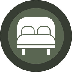 Double Bed Icon Design