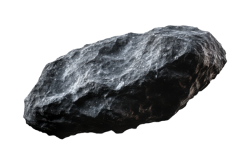 High-Resolution Render of an Asteroid Isolated on a Transparent Background for Use in Space-Themed Projects and Illustrations