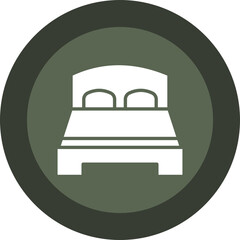 Double Bed Icon Design