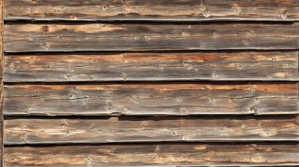 Rustic log siding and clapboard texture, showcasing the organic patterns and earthy tones of wood, perfect for design inspiration and architectural applications.