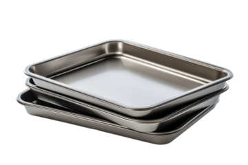 High-Quality Baking Trays Isolated on a Clean transparent Background Perfect for Kitchenware Promotions and Culinary Content