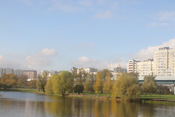 autumn in the landscape park Yuzhnoye Butovo, Moscow, October 2024, 2