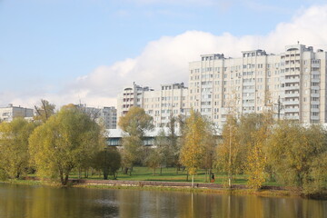 autumn in the landscape park Yuzhnoye Butovo, Moscow, October 2024, 2