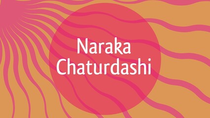 Naraka Chaturdashi web banner design illustration 