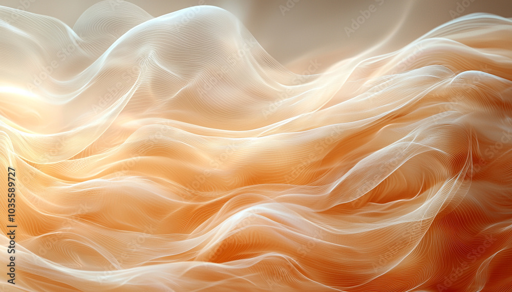 Wall mural vibrant colors flowing in smooth wave pattern motion generated by ai