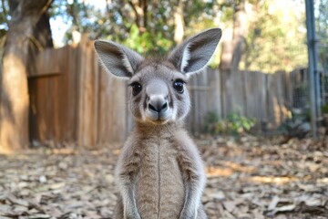 Fototapeta premium Baby Kangaroo: Adorable Wildlife of Australia in the Outback