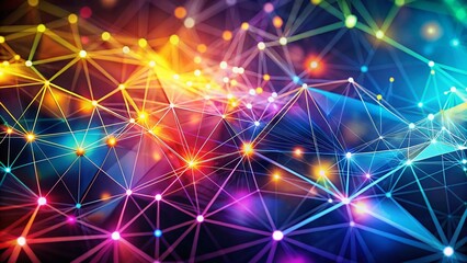 Obraz premium Abstract Polygonal Banner Design with Global Network and Digital Technology Elements for Modern Applications