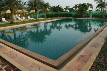 Swimming pool in tropical resort