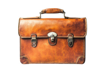 A Professional Briefcase Isolated on a transparent Background Ideal for Business and Marketing Presentations and Materials