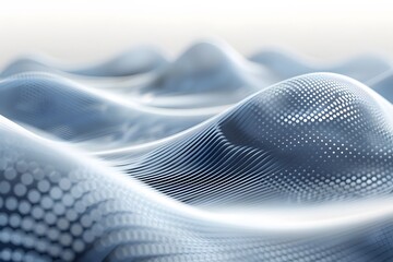 Abstract Digital Waves with a Smooth, Flowing Texture