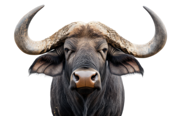 Isolated Image of a Buffalo on transparent Background for Creative Projects and Educational Use