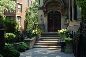 Naklejka premium Beacon Hill Boston Apartments: Enclave of Elite Condominiums and Homes