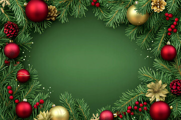 New Year greeting card. Flat lay