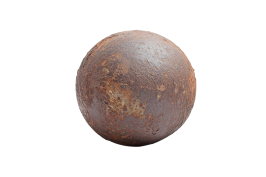High-Quality Cannonball Isolated on transparent Background Perfect for Sports, Leisure, and Fitness Marketing Projects