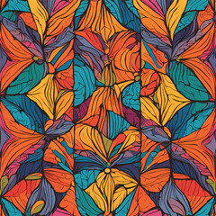 Abstract geometric background. Colorful seamless pattern