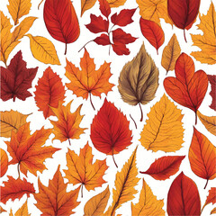 Abstract leaves seamless pattern. Decorative illustration, good for printing. Great for label, print, packaging, fabric. Leaves seamless pattern background