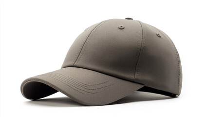 Fototapeta premium Plain Grey Baseball Cap Mockup for Branding and Design