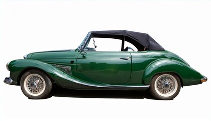 Classic green convertible car