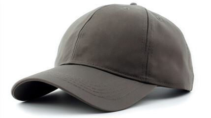 Fototapeta premium Plain Gray Baseball Cap Mockup Blank Hat Design Template Sportswear Fashion Accessory