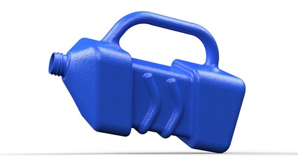 Blue Water Bottle with handle. Isolated. White background. 3d render