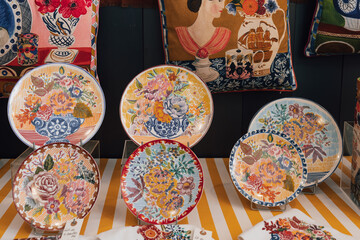 a pile of staining dishes