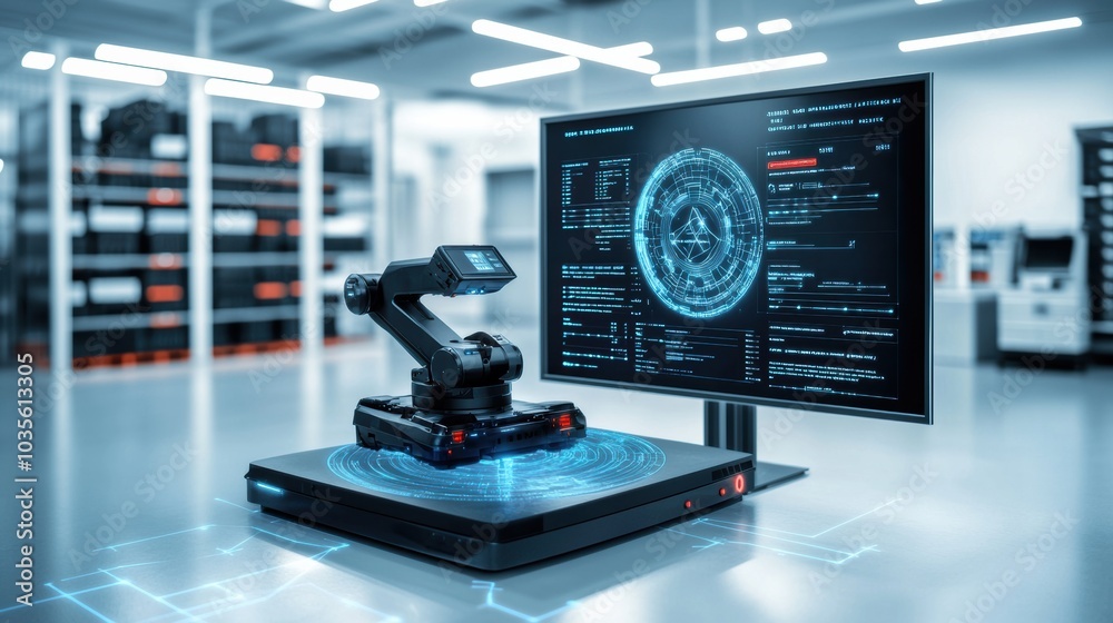 Poster futuristic digital dashboard with advanced data analytics and visualization