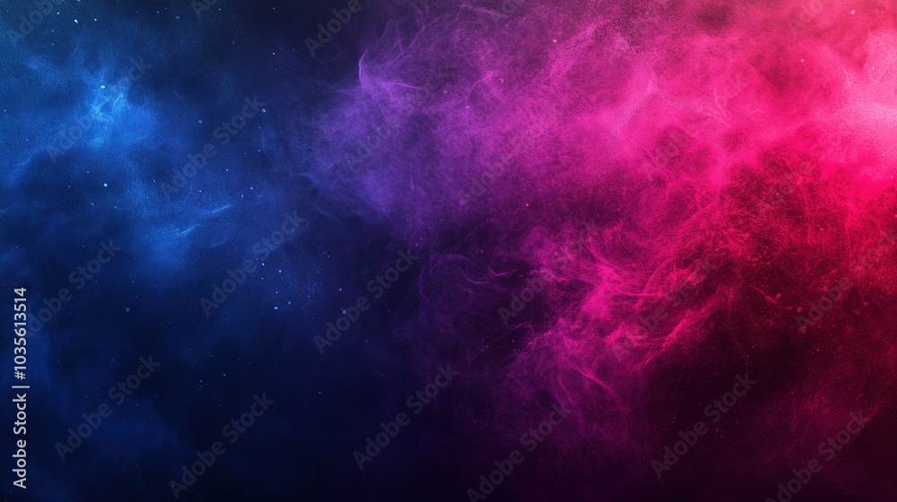Poster abstract vibrant pink and purple colors with dark blue textured wall background. modern artistic des