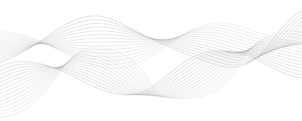 Abstract grey wavy lines. Design template.